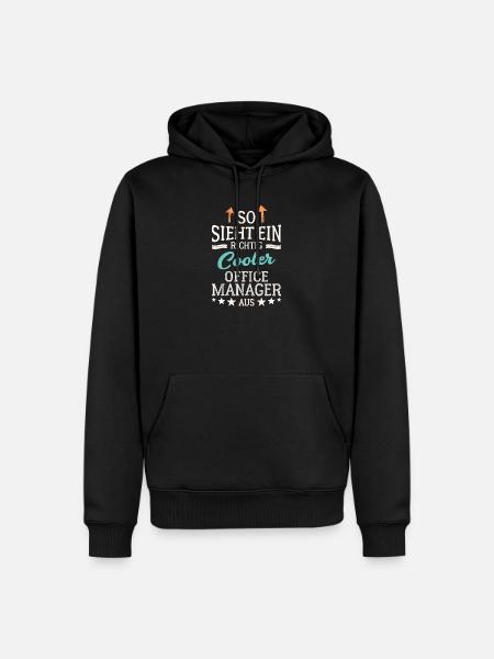 Cool Office Manager Team Leadership Office - Men’s Premium Organic Hoodie - black