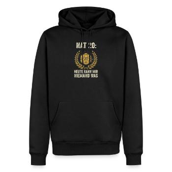 Nat 20 Würfel - Lustiges Pen and Paper - Männer Premium Bio Hoodie - Schwarz - Vorne - Nico (187cm)