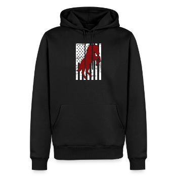 4. Juli USA Reiten - Männer Premium Bio Hoodie - Schwarz - Vorne - Nico (187cm)