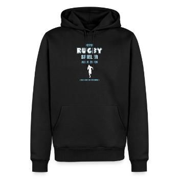 Bester Rugby Spieler Rugbyer Rugbyspieler - Männer Premium Bio Hoodie - Schwarz - Vorne - Nico (187cm)