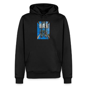 Dattel Palmen Strand - Männer Premium Bio Hoodie - Schwarz - Vorne - Nico (187cm)