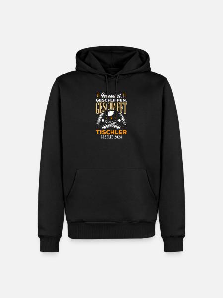 Tischler Geselle Geschafft - Männer Premium Bio Hoodie - Schwarz
