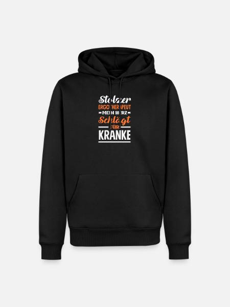 Stolzer Ergotherapeut - Männer Premium Bio Hoodie - Schwarz