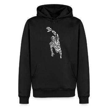 Natation Natation Garçons Nageurs Hommes - Sweat à capuche Premium bio Homme - noir - Devant - Nico (187cm)