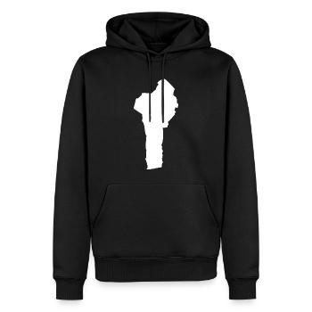 Benin Landkarte Flagge - Männer Premium Bio Hoodie - Schwarz - Vorne - Nico (187cm)