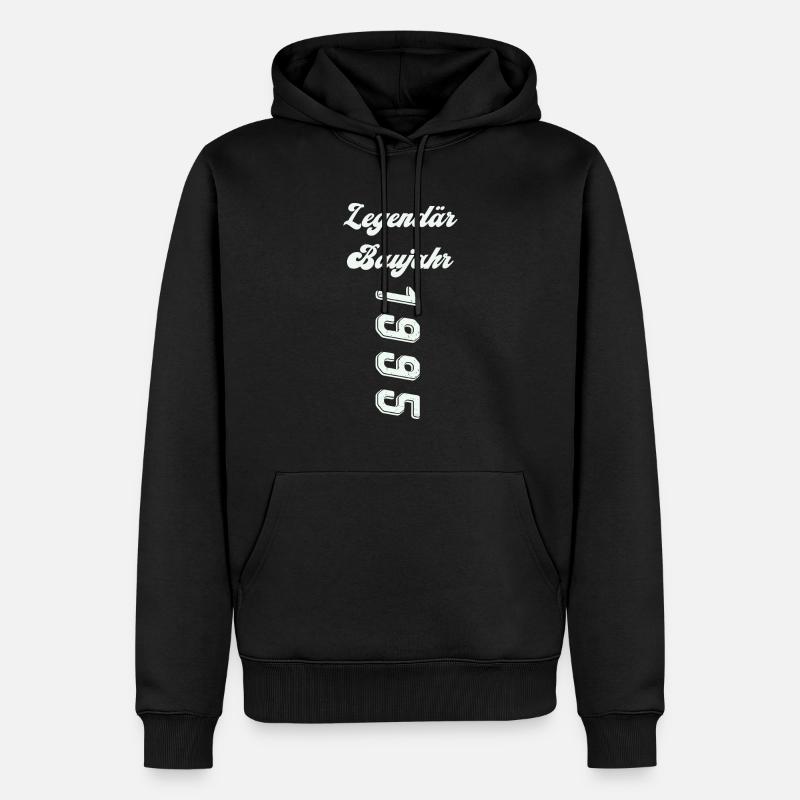 1995 - Männer Premium Bio Hoodie - Schwarz