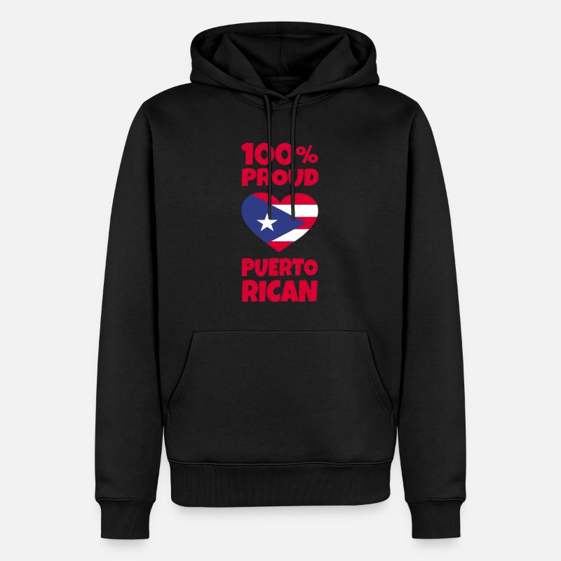 Portoricains - Sweat à capuche Premium bio Homme - noir