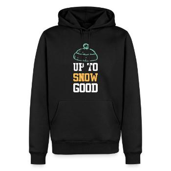 snowboarder spruch - Männer Premium Bio Hoodie - Schwarz - Vorne - Nico (187cm)