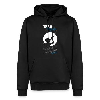 Team Bräutigam JGA Letzter Tanz im Mondschein - Männer Premium Bio Hoodie - Schwarz - Vorne - Nico (187cm)