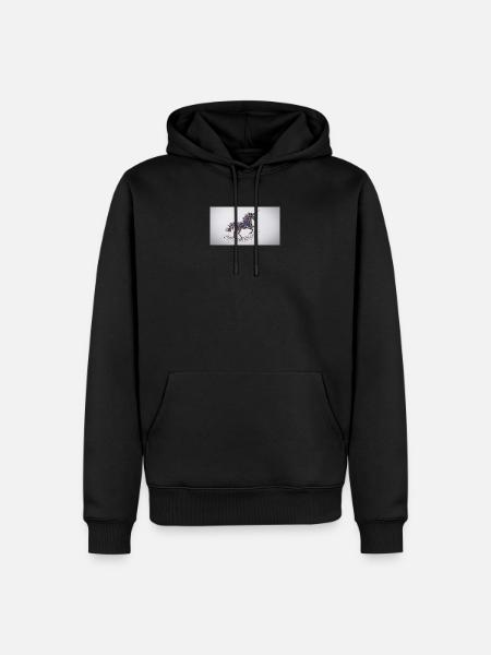 Glitzerndes Einhorn-Mosaik - Männer Premium Bio Hoodie - Schwarz