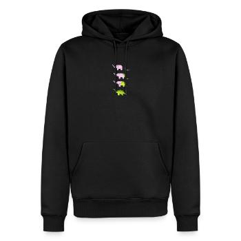 éléphant serpent dinosaure - Sweat à capuche Premium bio Homme - noir - Devant - Nico (187cm)