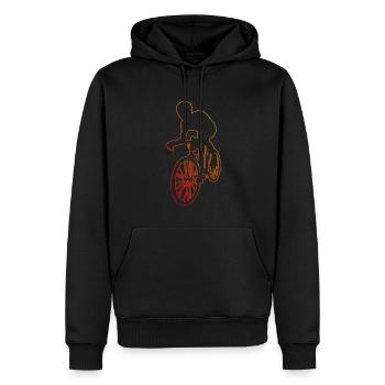 Vélo de route Vélo de route Femmes Cyclisme sur route - Sweat à capuche Premium bio Homme - noir - Devant - Nico (187cm)