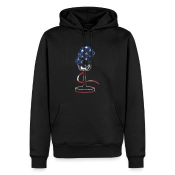 Singer Us Flag Karaoke - Männer Premium Bio Hoodie - Schwarz - Vorne - Nico (187cm)