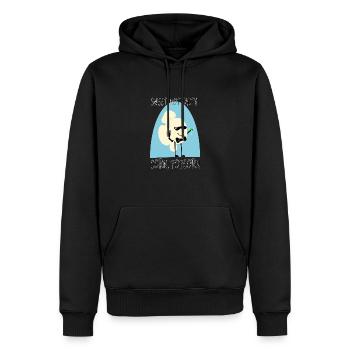 Sweet Popcorn Funny Pop Culture Cartoon Parody - Men’s Premium Organic Hoodie - black - Front - Nico (187cm)
