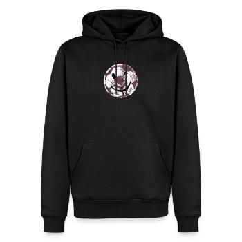 Sourire de football - Sweat à capuche Premium bio Homme - noir - Devant - Nico (187cm)