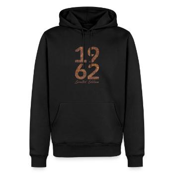Vintage 1962 édition limitée look rouille - Sweat à capuche Premium bio Homme - noir - Devant - Nico (187cm)