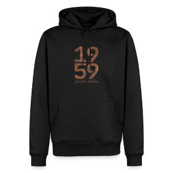 Vintage 1959 édition limitée look rouille - Sweat à capuche Premium bio Homme - noir - Devant - Nico (187cm)