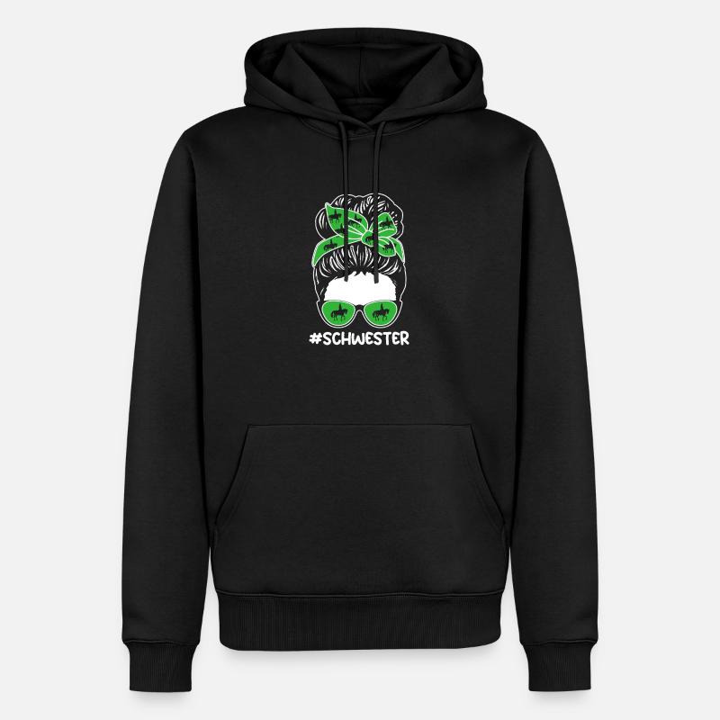 Monter des chevaux sœurs - Sweat à capuche Premium bio Homme - noir
