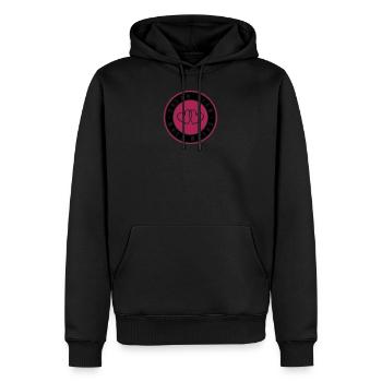 cercle de coeur de l'équipe de rêve - Sweat à capuche Premium bio Homme - noir - Devant - Nico (187cm)