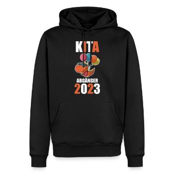 Schulkind 2023 Schulbeginn Dinosaurier Einschulung - Männer Premium Bio Hoodie - Schwarz - Vorne - Nico (187cm)