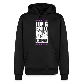 Enterrement de vie de jeune fille Crew Enterrement de vie de garçon - Sweat à capuche Premium bio Homme - noir - Devant - Nico (187cm)