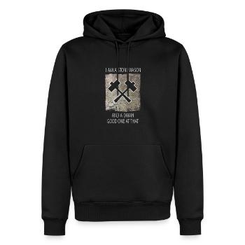Sculpteur de pierre dicton de sculpteur de pierre - Sweat à capuche Premium bio Homme - noir - Devant - Nico (187cm)