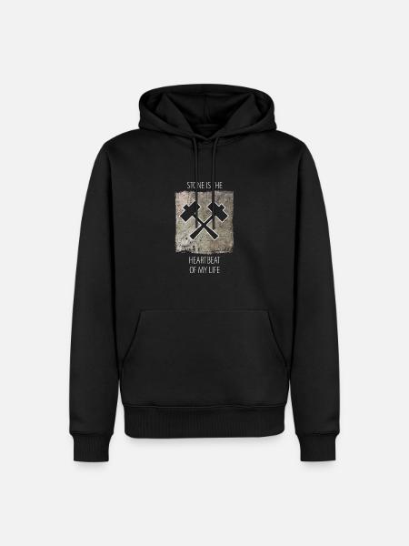 Stonemason Stone Sculptor Saying - Men’s Premium Organic Hoodie - black