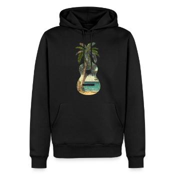 Gitarrengeschenk Gitarrist Musiker Palm trees - Männer Premium Bio Hoodie - Schwarz - Vorne - Nico (187cm)