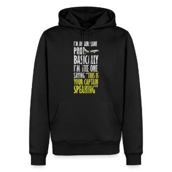 Pilot Arbeit Modellbau Segelflieger - Männer Premium Bio Hoodie - Schwarz - Vorne - Nico (187cm)