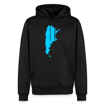 Argentinien Landkarte - Männer Premium Bio Hoodie - Schwarz - Vorne - Nico (187cm)
