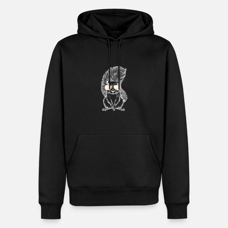Eichhörnchen 🐿️ - Männer Premium Bio Hoodie - Schwarz