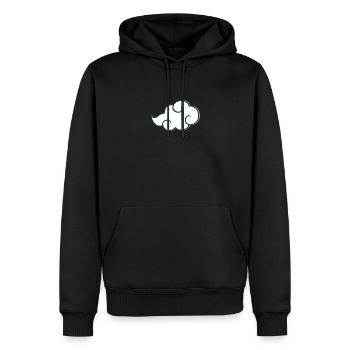 Manga-Wolke - Männer Premium Bio Hoodie - Schwarz - Vorne - Nico (187cm)