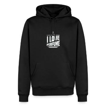 Parfüm Fragrance Perfüm Perfume Parfum Duft - Männer Premium Bio Hoodie - Schwarz - Vorne - Nico (187cm)