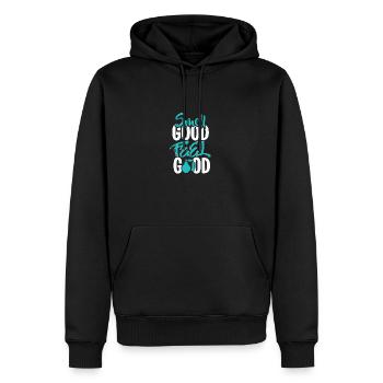 Parfüm Fragrance Perfüm Perfume Parfum Duft - Männer Premium Bio Hoodie - Schwarz - Vorne - Nico (187cm)