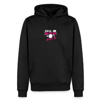 Master 2025 Masterabschluss Sponsion Graduation - Männer Premium Bio Hoodie - Schwarz - Vorne - Nico (187cm)