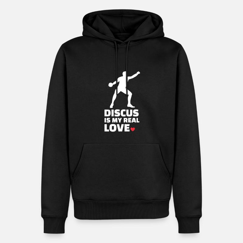 Diskus - Männer Premium Bio Hoodie - Schwarz