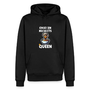 Chicken Nuggets Queen Zitat Chicken Nuggets Girl - Männer Premium Bio Hoodie - Schwarz - Vorne - Nico (187cm)