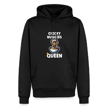 Chicken Nuggets Nug Life Zitat - Männer Premium Bio Hoodie - Schwarz - Vorne - Nico (187cm)