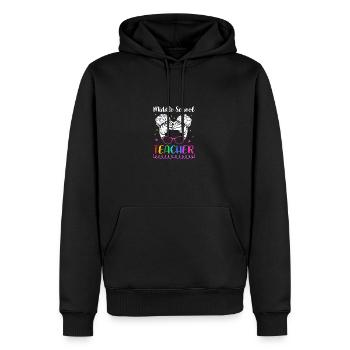 Middle School Teachers - Men’s Premium Organic Hoodie - black - Front - Nico (187cm)