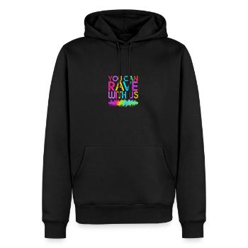 Rave Raver Musique techno Techno basse Table de mixage - Sweat à capuche Premium bio Homme - noir - Devant - Nico (187cm)