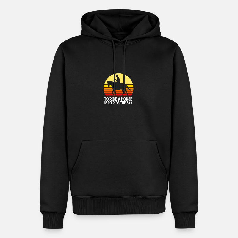 Springreiten Springpferd - Männer Premium Bio Hoodie - Schwarz