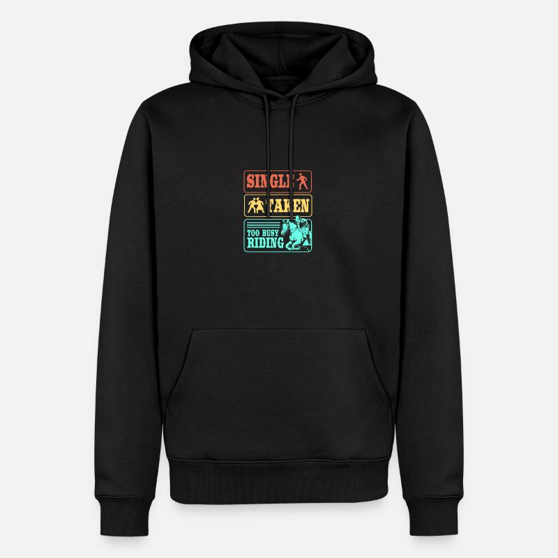 Saut d’obstacles Saut d’obstacles - Sweat à capuche Premium bio Homme - noir