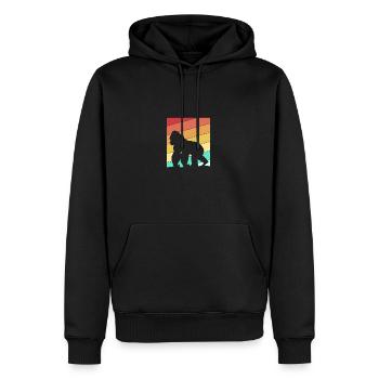 Gorilla - Männer Premium Bio Hoodie - Schwarz - Vorne - Nico (187cm)