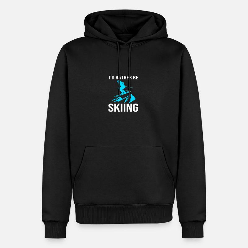 Séjour ski ski - Sweat à capuche Premium bio Homme - noir