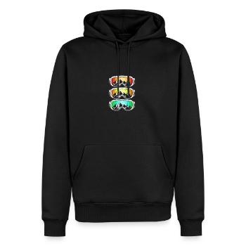 Séjour ski ski - Sweat à capuche Premium bio Homme - noir - Devant - Nico (187cm)