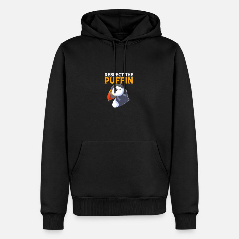 Macareux Papageientaucher - Sweat à capuche Premium bio Homme - noir