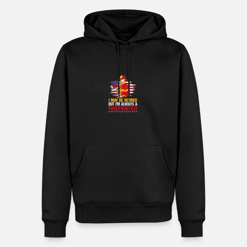 Pompier Pompier - Sweat à capuche Premium bio Homme - noir