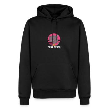 Cane corso - Sweat à capuche Premium bio Homme - noir - Devant - Nico (187cm)
