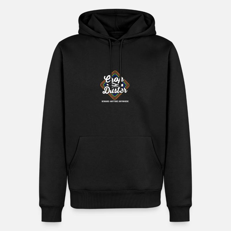 Pilote d’avion Crop Duster - Sweat à capuche Premium bio Homme - noir