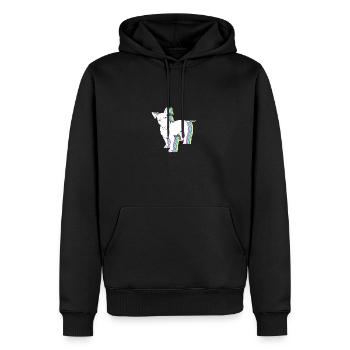 Bull terrier - Sweat à capuche Premium bio Homme - noir - Devant - Nico (187cm)
